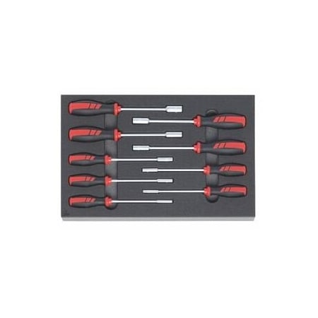 Holex 9 Pc Nut Driver Set in Foam, 4 mm to 10 mm 952725 9